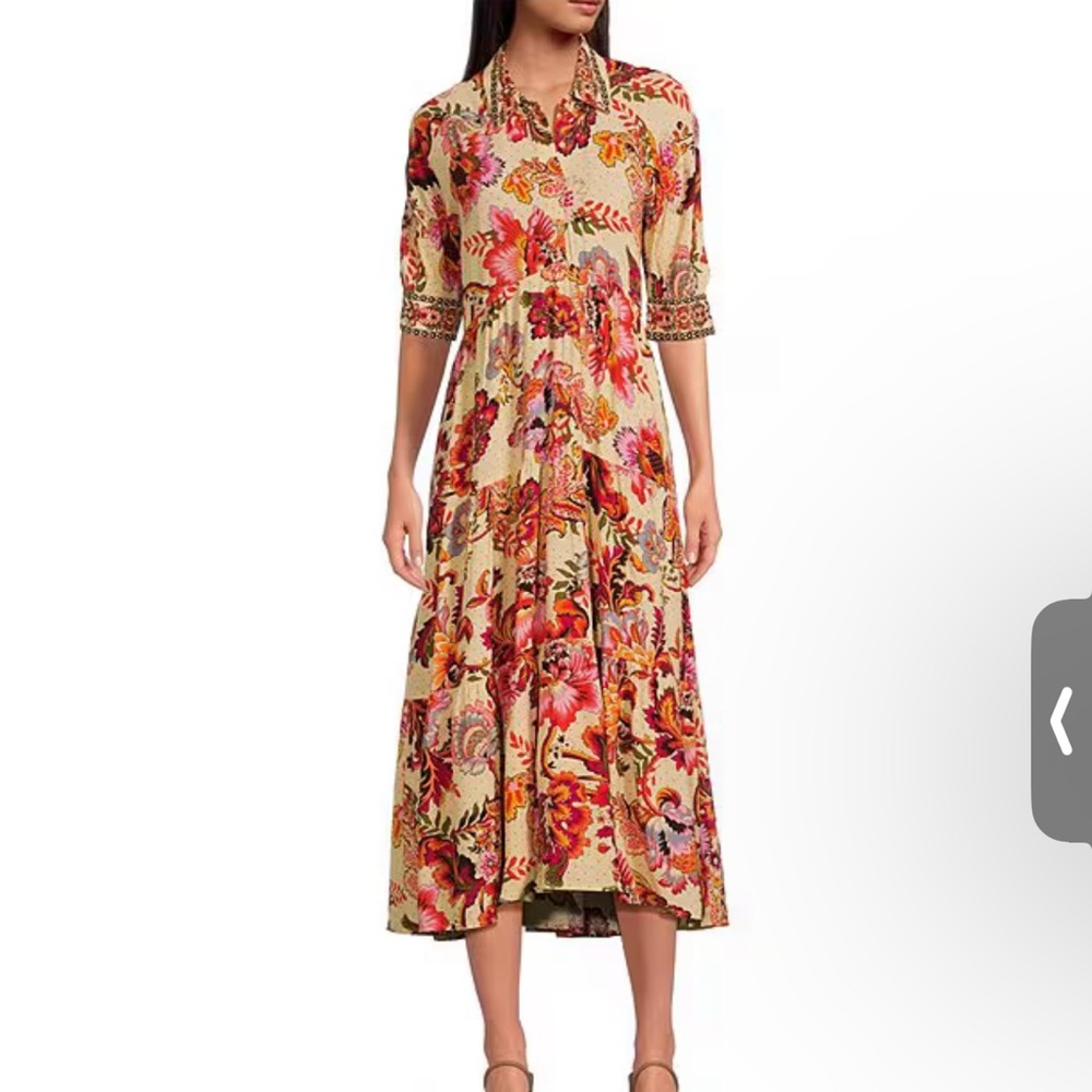 A Loves A Floral Print Maxi Dress